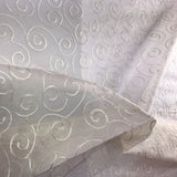 Thin Swirls Polyester Organza Embroidery
