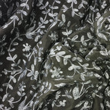 Floral Pattern Silk Chiffon Embroidery