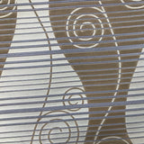 Abstract Swirl and Stripe Pattern Polyester Print