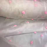 3D Rose Pattern Silk Organza Embroidery