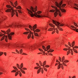 Crepe Flower Pattern Silk Chiffon Embroidery