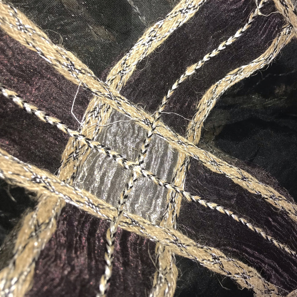 Criss Cross Braided Silk Organza Embroidery