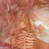 Tinted Big Leaves and Flowers Polyester Organza Jacquard