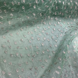 Loopy Floral Pattern Silk Organza Embroidery